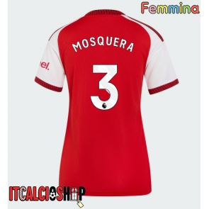 Arsenal Cristhian Mosquera #3 Prima Maglia Femmina 2026-27 Manica Corta